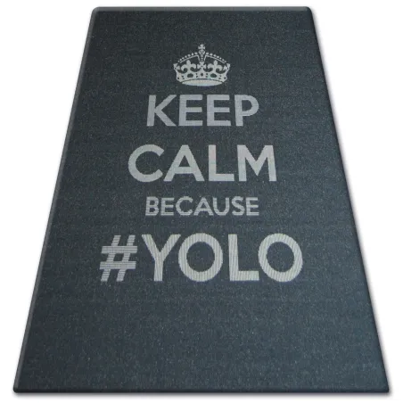 Tapis en sisal FLOORLUX 20276 YOLO noir/argent, matériau écologique