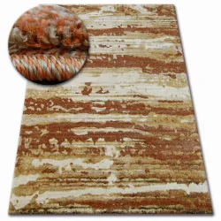 Tapis SHADOW 9368 doré et rouillé, tapis moderne pour un style raffiné