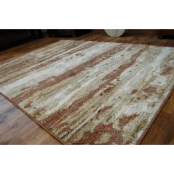 Tapis SHADOW 9368 doux doré et rouillé, idéal pour les espaces modernes