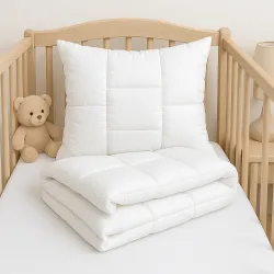 Ensemble hivernal enfant – Couette 100x135 cm + Oreiller 40x60 cm, Coton 500 g/m²