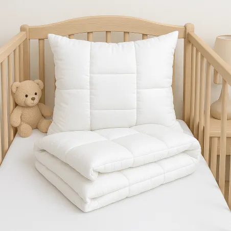 Ensemble hivernal enfant en coton 500 g/m², couette 100x135 cm et oreiller 40x60 cm