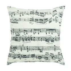 Coussin décoratif Music 45x45 cm au design coloré, idéal pour votre salon