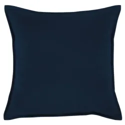 Coussin décoratif en peluche bleu marine 45x45 cm en tissu doux