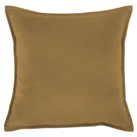 Coussin décoratif Peluche 45x45 cm en tissu doux beige