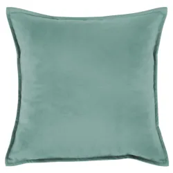 Coussin décoratif en peluche 45x45 cm de couleur menthe