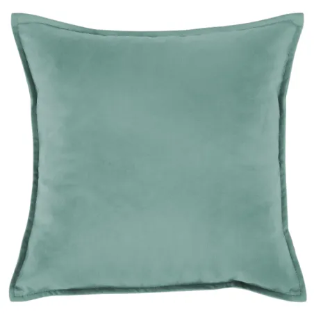Coussin décoratif en peluche 45x45 cm de couleur menthe
