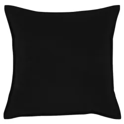 Coussin décoratif Plyš 45x45 cm en tissu doux noir