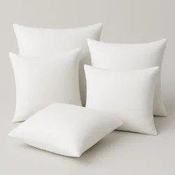 Ensemble 5 oreillers blancs microfibre 40x40 cm