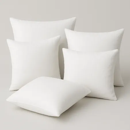 Ensemble 5 oreillers blancs microfibre 40x40 cm, coussins classiques doux pour le confort