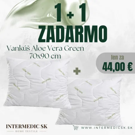 Oreiller Aloe Vera Green 70x90 cm – hypoallergénique, 2 pcs