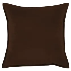 Coussin décoratif Plyš 45x45 cm - marron foncé, doux et élégant pour la décoration intérieure