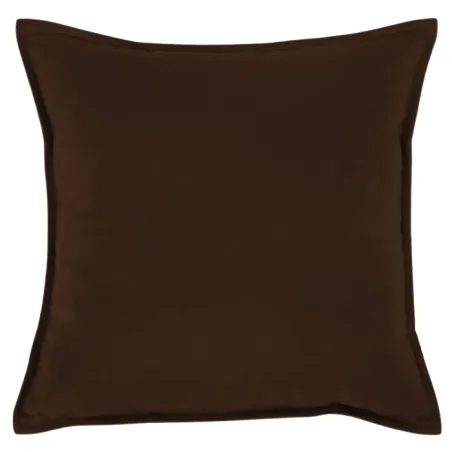 Coussin décoratif Plyš 45x45 cm - marron foncé, doux et élégant pour la décoration intérieure