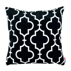 Coussin décoratif Maroko 60x60 cm noir avec motif élégant
