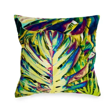 Coussin décoratif Tropic 60x60 cm avec motif tropical, parfait pour le salon