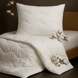 Ensemble Medic – Couette + Oreiller 200x200/2x70x90 cm, 100% Coton