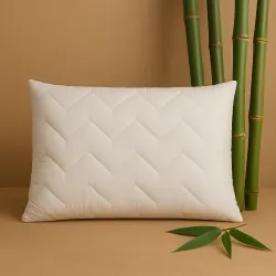Oreiller Bambou 70x90 – Hypoallergénique, Antibactérien, Lavable