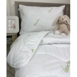 Ensemble été enfant Couette et oreiller Aloe Vera Green 100x135/40x60 cm