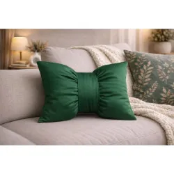 Coussin décoration nœud vert 40x60cm