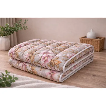 Couette Toutes Saisons Flowers Microfibre 140x200 cm, idéale pour toute l'année