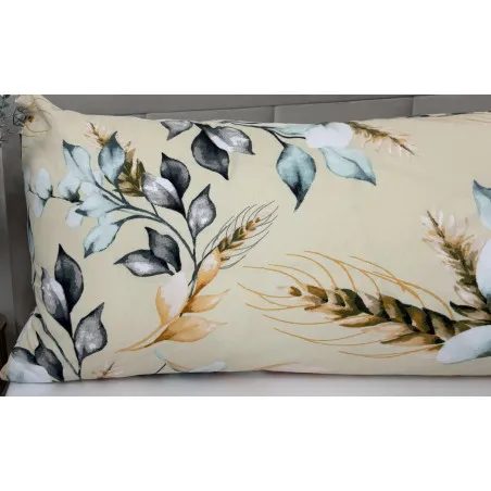 Taie d'oreiller en coton Santorini 50x150 cm, pour un sommeil confortable sur le côté