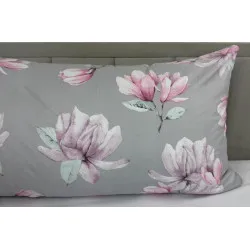 Taie d'oreiller coton Fleurs violettes 50x150 cm