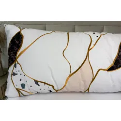 Taie d'oreiller Mari de Remplacement Marbre Rose 50×150 cm – 100% Coton