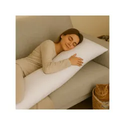 Taie pour coussin de relaxation Blanche 50x150 cm