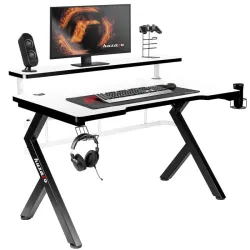 Bureau gaming Hero 5.0 Blanc 120 cm