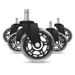 Set de Roulettes Chaise Gaming Casters 2.0 Noir