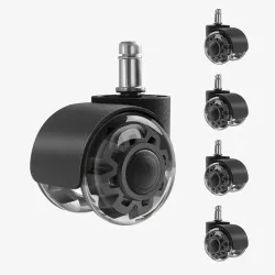 Roulettes Wheels 3.0 Noir pour Fauteuil 8