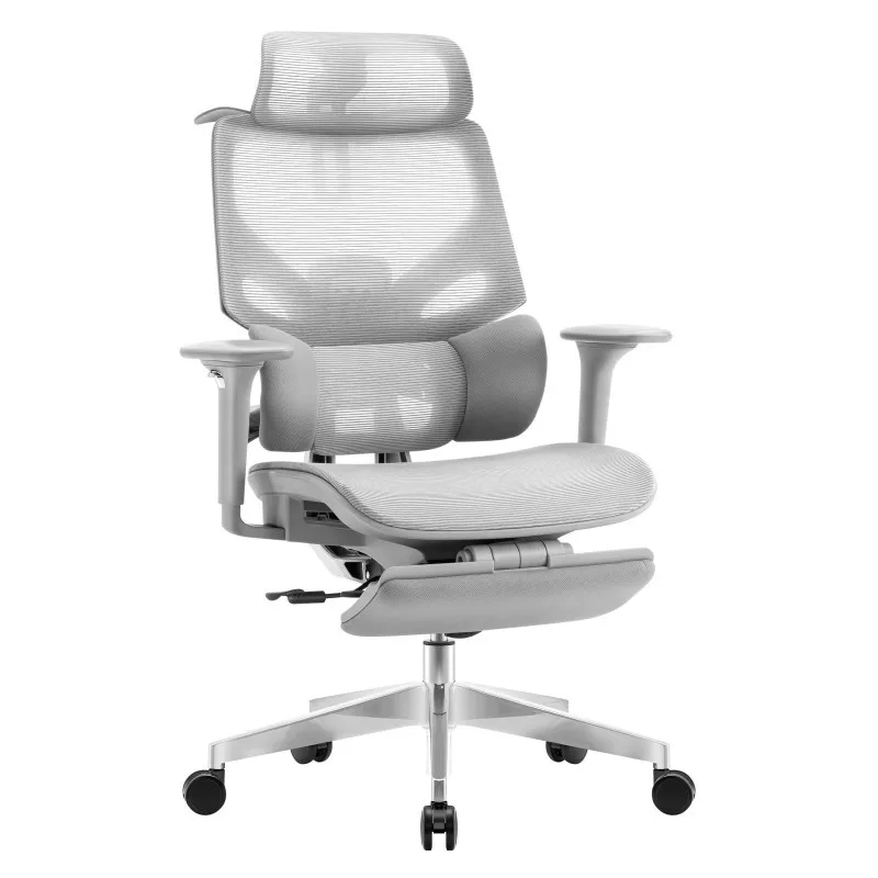 Chaise gaming ergonomique Expert 8.7 gris, idéale pour le bureau
