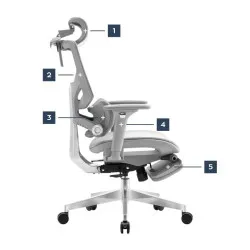 Chaise gaming ergonomique Expert 8.7 gris Mesh 14