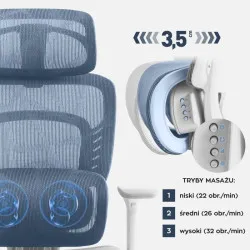 Visioner 6.1 Gris Fauteuil de bureau avec massage 2