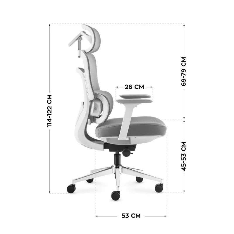 Visioner 6.1 Gris Fauteuil de bureau avec massage 8