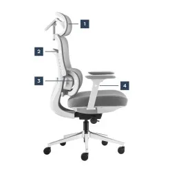 Visioner 6.1 Gris Fauteuil de bureau avec massage 15