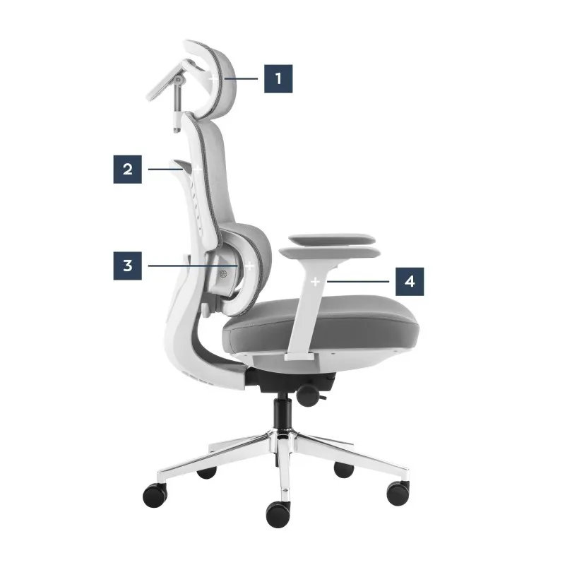 Visioner 6.1 Gris Fauteuil de bureau avec massage 15