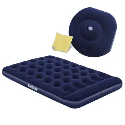 Matelas Gonflable 191x137x28 cm avec Pompe Pied Intégrée Bestway 67225