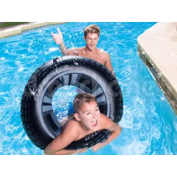 Anneau de baignade 91 cm - bouée élégante pour s'amuser dans l'eau