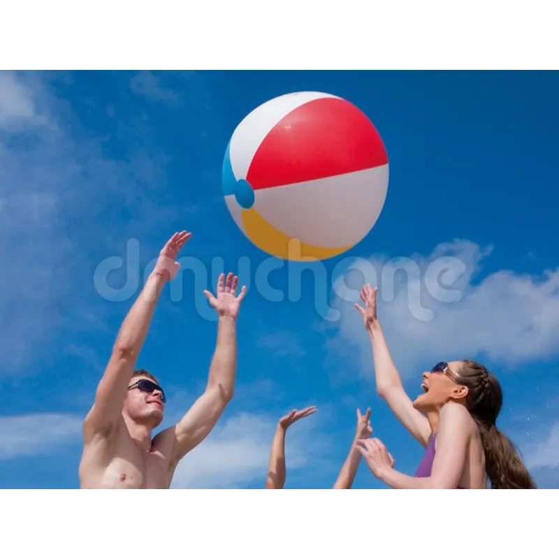 Ballon de plage gonflable 61 cm, idéal pour jouer à la plage ou dans le jardin