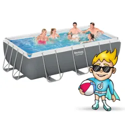 Piscine tubulaire 404 x 201 x 100 cm, un choix parfait pour les journées ensoleillées