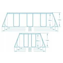 Piscine tubulaire 404 x 201 x 100 cm, parfaite pour se détendre dans le jardin