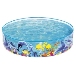 Piscine de jardin motif poisson 183 x 38 cm, parfaite pour s'amuser dehors