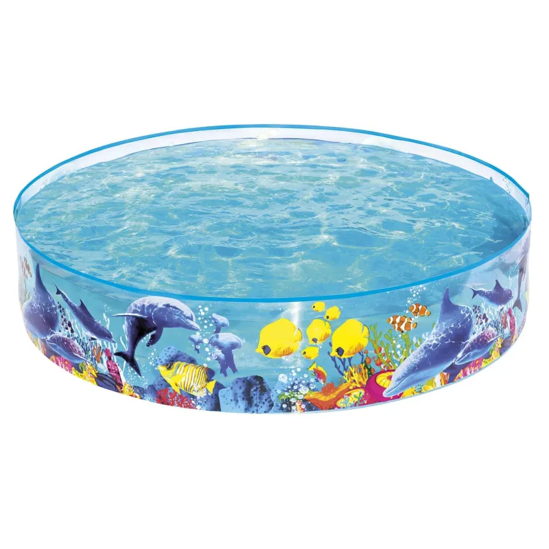 Piscine de jardin motif poisson 183 x 38 cm, parfaite pour s'amuser dehors