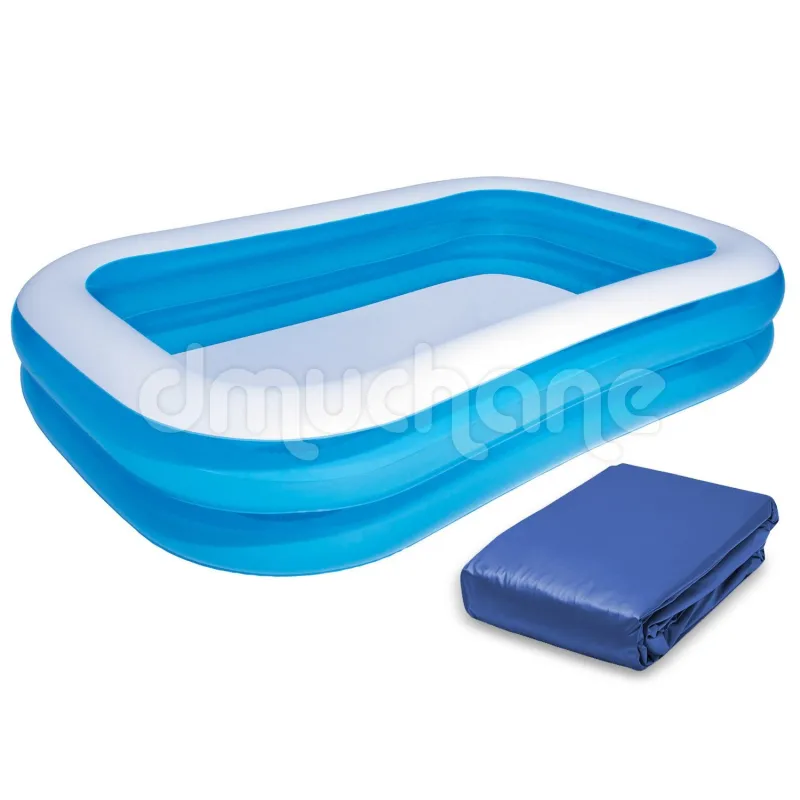 Piscine gonflable familiale 262 x 175 x 51 cm avec bâche Bestway 54006, idéale pour l'été
