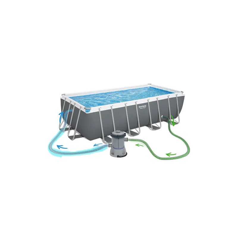 Bassin à structure pour se détendre dans le jardin, 488 x 244 x 122 cm, 17en1 Bestway 56670