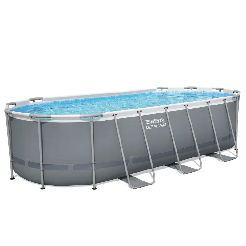 Piscine de jardin à armature métallique 549 x 274 x 122 cm, idéale pour se détendre à l'extérieur