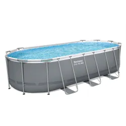 Piscine de jardin à armature métallique 549 x 274 x 122 cm, parfaite pour enfants et adultes
