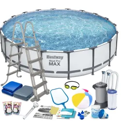 Piscine de jardin à armature 549 x 122 cm 18en1 Bestway 56462