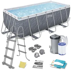 Piscine de jardin à armature 412 x 201 x 122 cm 11en1 Bestway 56722