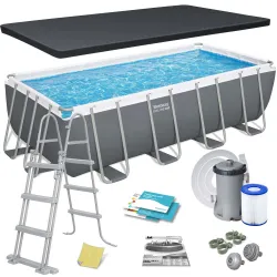 Bestway 56670 Piscine Tubulaire 488 x 244 x 122 cm 12en1